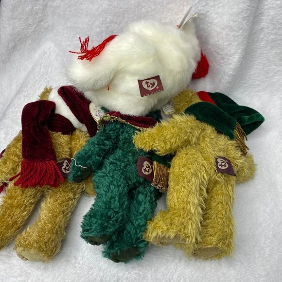 TY Attic Treasures Christmas Bear Lot of 4 - Peppermint, Laurel, Jangle,  Spruce - Picture 10 of 10